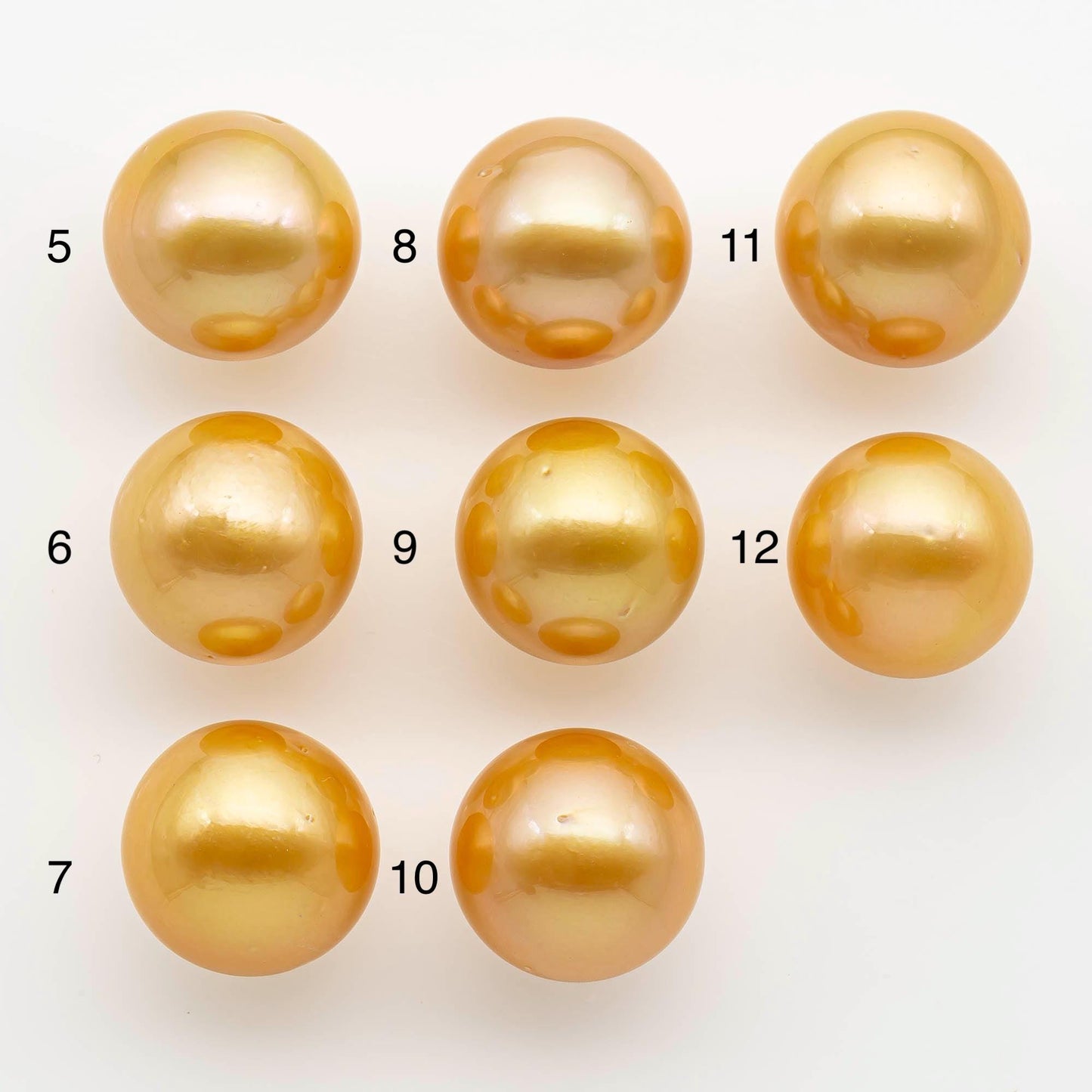 16-17mm South Sea Pearl, Gold Round Single Piece Nondrilled with High Luster and Minor Blemishes for Jewelry Making, SKU # 2576GS