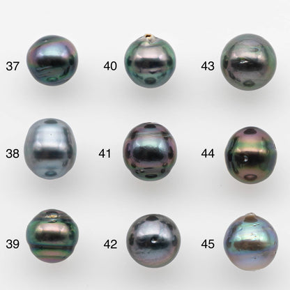 8-9mm Natural Color Tahitian Pearl Drop Shape Loose Single Piece Undrilled in High Luster and Minor Blemishes, SKU # 2578TH