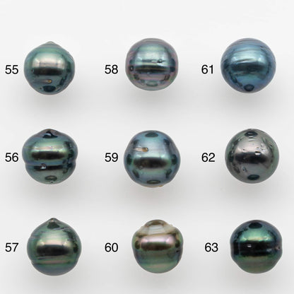 8-9mm Tahitian Pearl in Natural Color with High Luster and Minor Blemishes, One Piece Undrilled for Making Jewelry, SKU # 2579TH