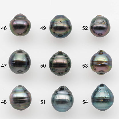 8-9mm Tahitian Pearl in Natural Color with High Luster and Minor Blemishes, One Piece Undrilled for Making Jewelry, SKU # 2581TH
