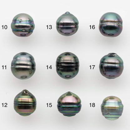 8-9mm Tahitian Pearl in Natural Color with High Luster and Minor Blemishes, One Piece Undrilled for Making Jewelry, SKU # 2582TH
