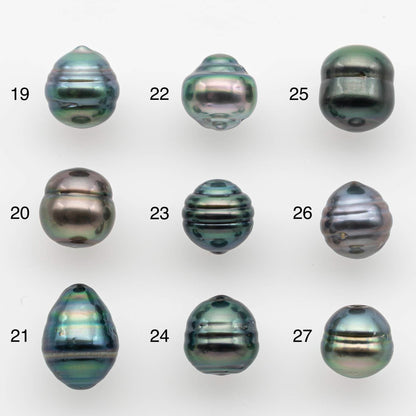 8-9mm Tahitian Pearl in Natural Color with High Luster and Minor Blemishes, One Piece Undrilled for Making Jewelry, SKU # 2582TH