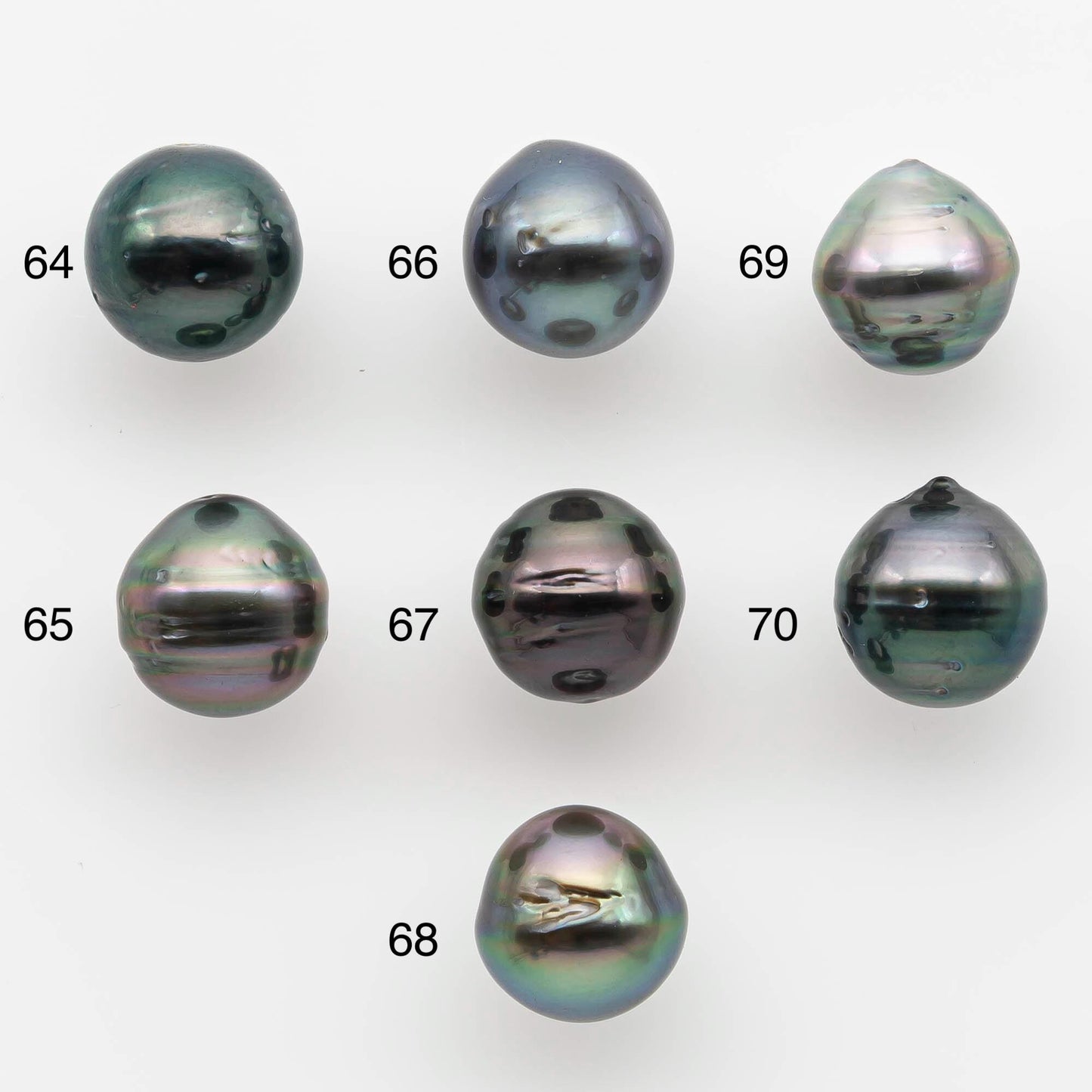 9-10mm Natural Color Tahitian Pearl Drop Shape Loose Single Piece Undrilled in High Luster and Minor Blemishes, SKU # 2587TH