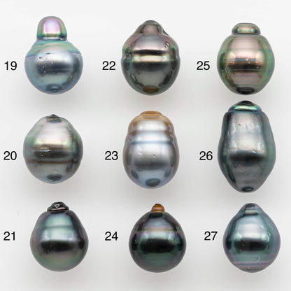 9-10mm Tahitian Pearl in Natural Color with High Luster and Minor Blemishes, One Piece Undrilled for Making Jewelry, SKU # 2588TH