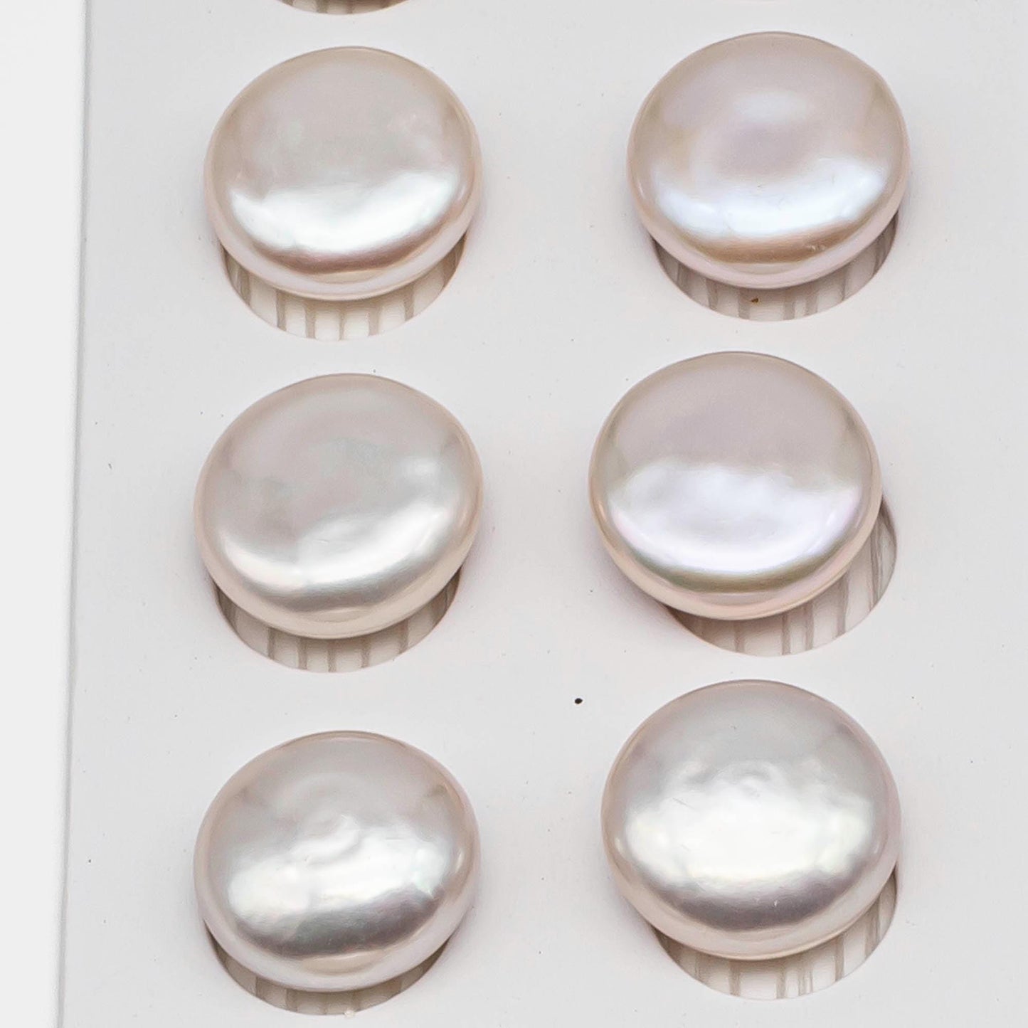 AAA Matching Pair Coin Pearls, 12-13mm, 13-14mm, 14-15mm White Color Freshwater Pearls, Undrilled, SKU#  2590FW