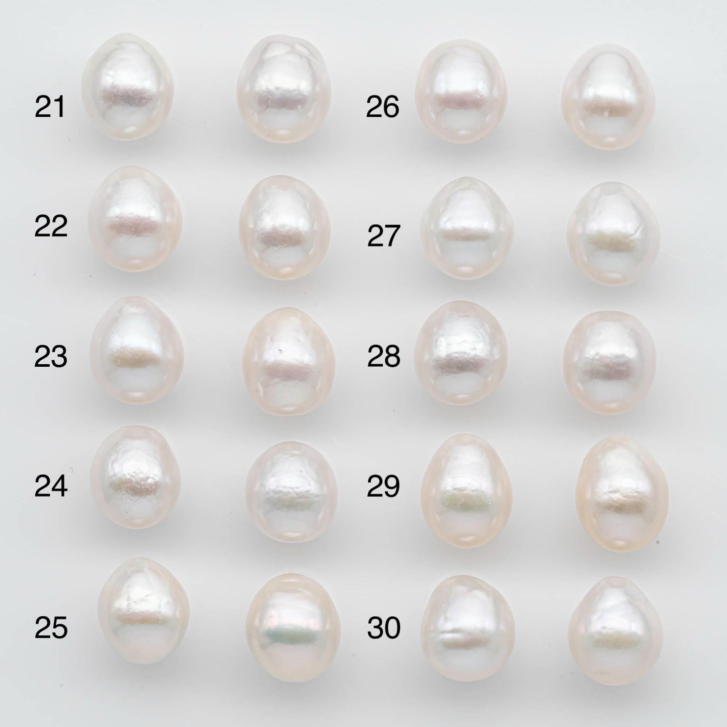 10-11mm Matching Pair Edison Pearl Undrilled with Natural Color and High Luster for Making Earring, SKU # 2592EP
