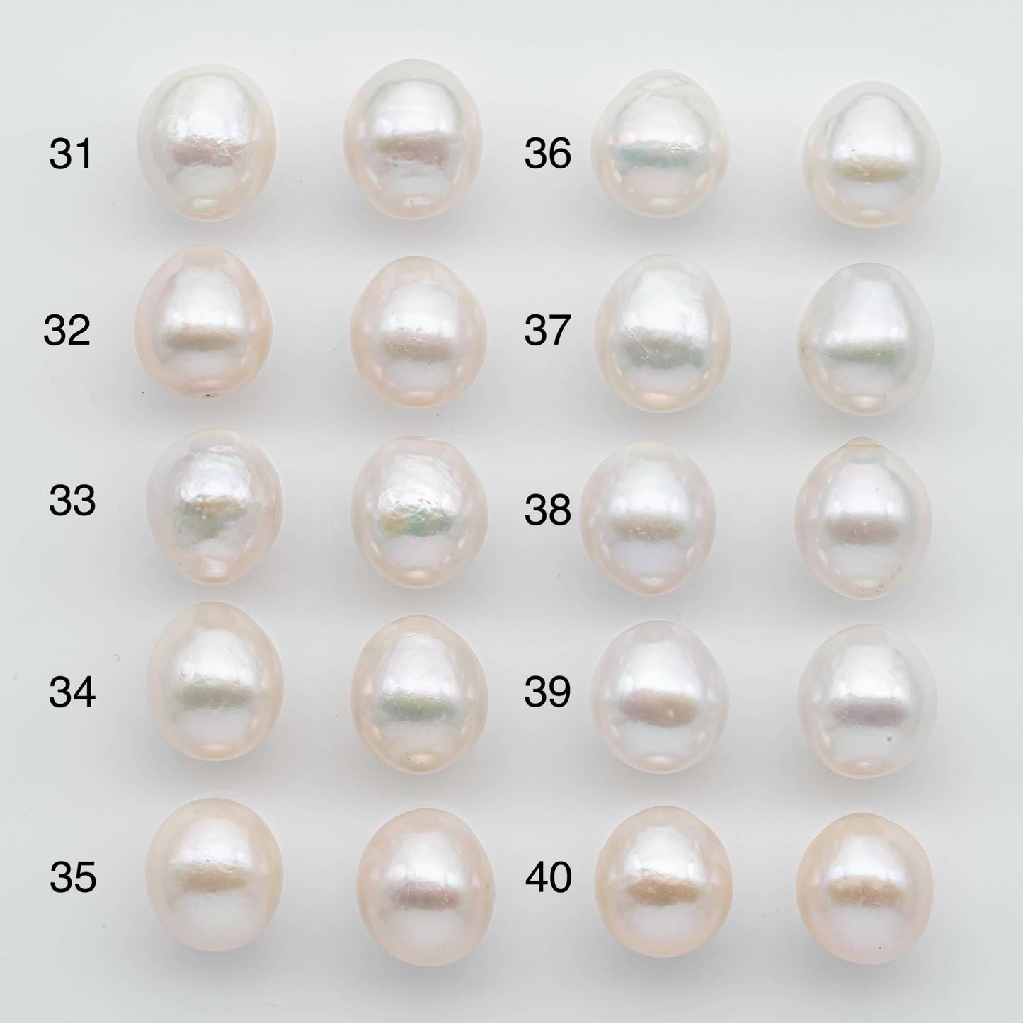 11.25-11.5mm Matching Pair  Edison Pearl Undrilled with Natural Color and High Luster for Making Earring, SKU # 2593EP