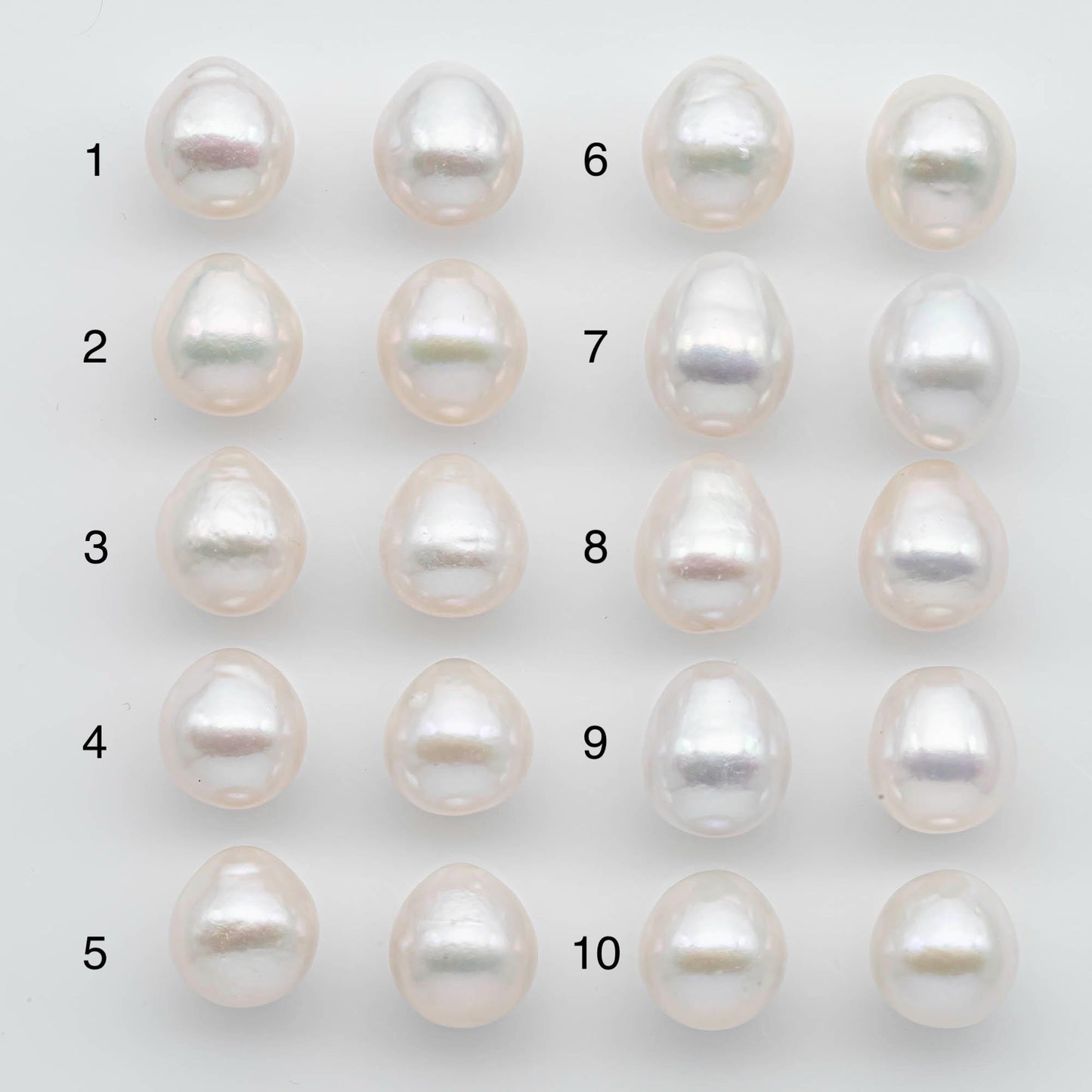 11.25-11.5mm Matching Pair  Edison Pearl Undrilled with Natural Color and High Luster for Making Earring, SKU # 2593EP