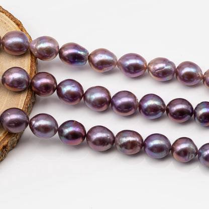 10-12mm Edison Pearl Strand with Amazing High Luster and All Natural Colors, SKU # 2494ED