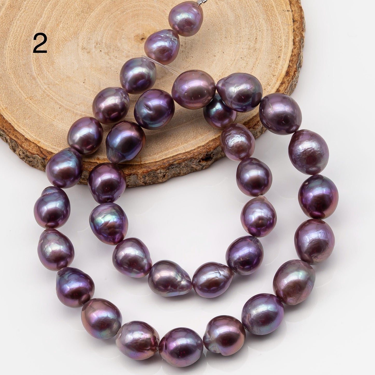 10-12mm Edison Pearl Strand with Amazing High Luster and All Natural Colors, SKU # 2494ED