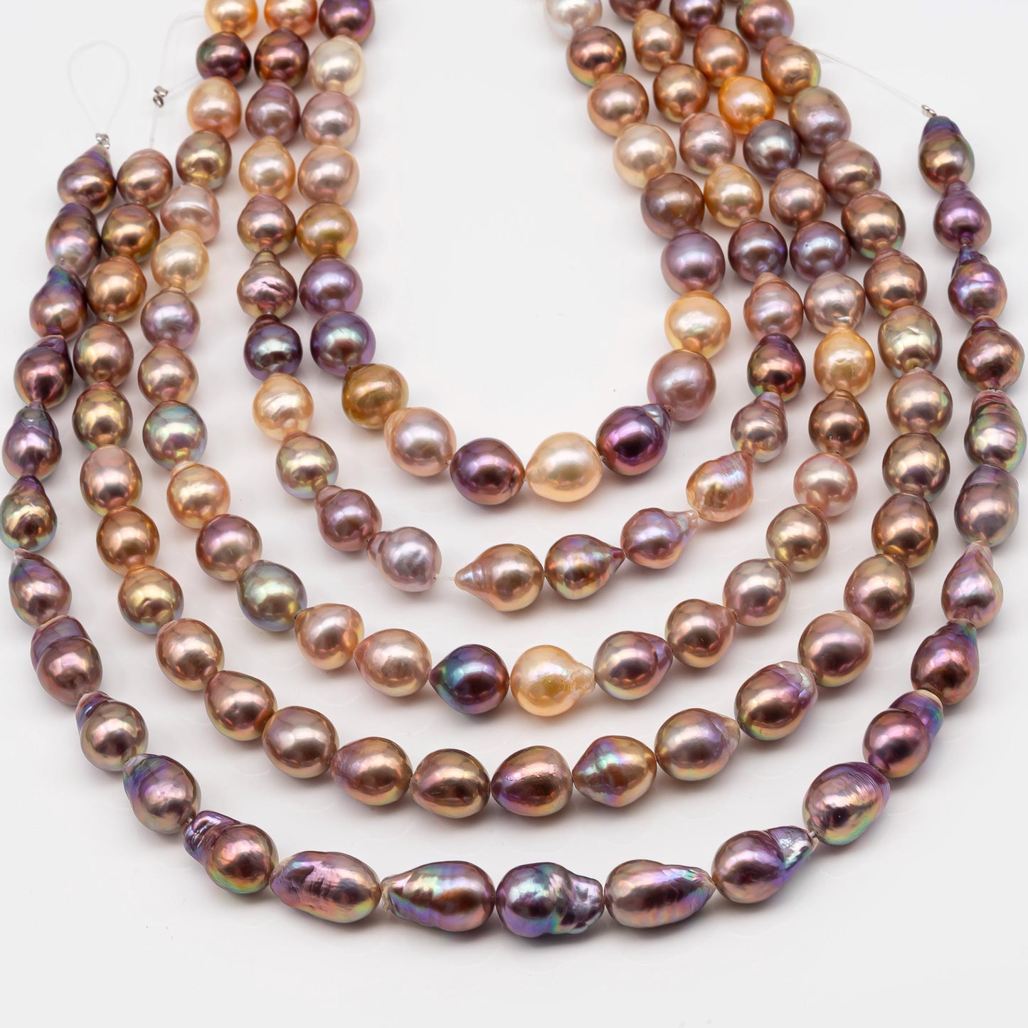 10-12mm Edison Pearl Strand with Amazing High Luster and All Natural Colors, SKU # 2497ED