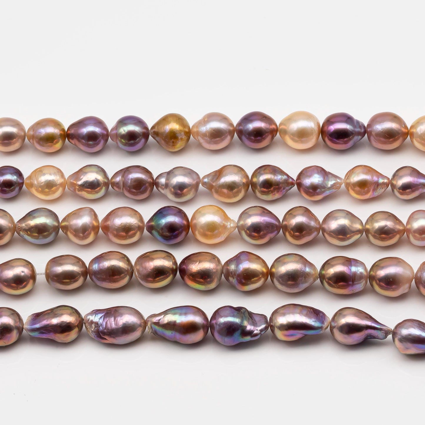 10-12mm Edison Pearl Strand with Amazing High Luster and All Natural Colors, SKU # 2497ED