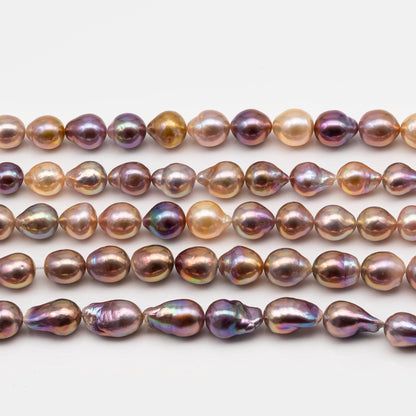 10-12mm Edison Pearl Strand with Amazing High Luster and All Natural Colors, SKU # 2497ED
