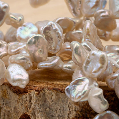 Tiny Keshi Pearls, Top Drill Freshwater Pearl, White 4-5mm, SKU #2500FW