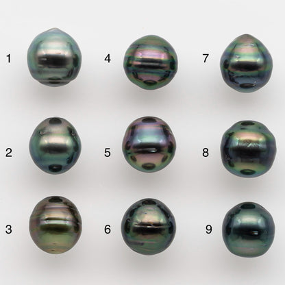 9-10mm Tahitian Pearl with High Luster and Natural Color, One Piece Undrilled for Making Jewelry, SKU # 2504TH