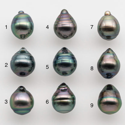 9-10mm Tahitian Pearl with High Luster and Natural Color, One Piece Undrilled for Making Jewelry, SKU # 2506TH