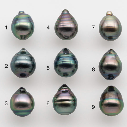 9-10mm Tahitian Pearl with High Luster and Natural Color, One Piece Undrilled for Making Jewelry, SKU # 2506TH