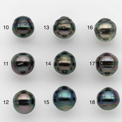 9-10mm Tahitian Pearl with High Luster and Natural Color, One Piece Undrilled for Making Jewelry, SKU # 2507TH