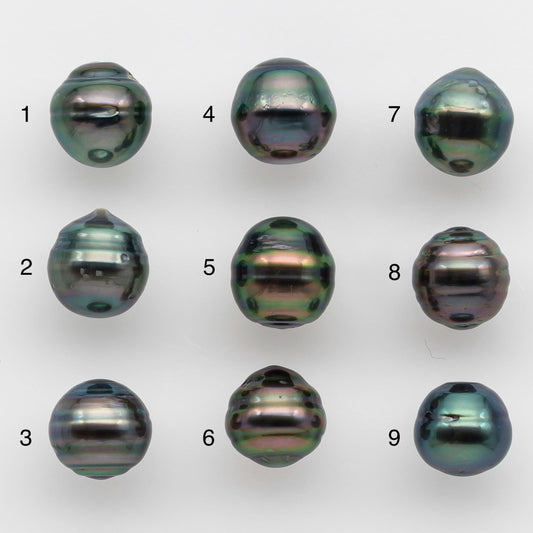 9-10mm Tahitian Pearl with High Luster and Natural Color, One Piece Undrilled for Making Jewelry, SKU # 2507TH