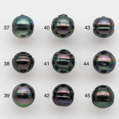 9-10mm Tahitian Pearl with High Luster and Natural Color, One Piece Undrilled for Making Jewelry, SKU # 2508TH