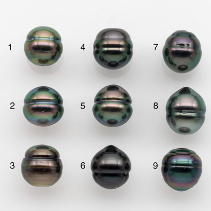 9-10mm Tahitian Pearl with High Luster and Natural Color, One Piece Undrilled for Making Jewelry, SKU # 2508TH