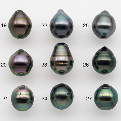 9-10mm Tahitian Pearl with High Luster and Natural Color, One Piece Undrilled for Making Jewelry, SKU # 2509TH