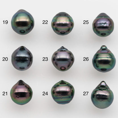 9-10mm Tahitian Pearl with High Luster and Natural Color, One Piece Undrilled for Making Jewelry, SKU # 2510TH