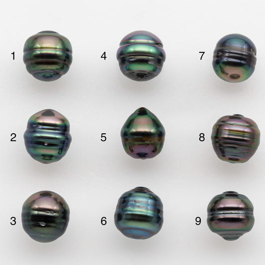 8-9mm Tahitian Pearl with High Luster and Natural Color, One Piece Undrilled for Making Jewelry, SKU # 2511TH
