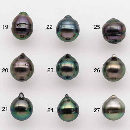 8-9mm Tahitian Pearl with High Luster and Natural Color, One Piece Undrilled for Making Jewelry, SKU # 2513TH