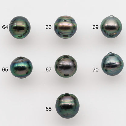 8-9mm Tahitian Pearl with High Luster and Natural Color, One Piece Undrilled for Making Jewelry, SKU # 2514TH
