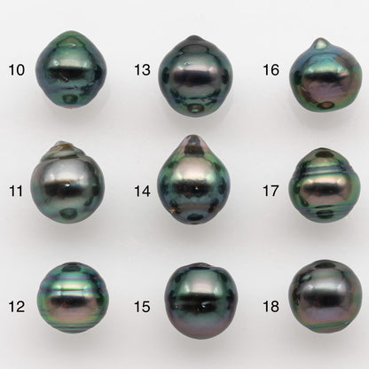 9-10mm Tahitian Pearl with High Luster and Natural Color, One Piece Undrilled for Making Jewelry, SKU # 2515TH