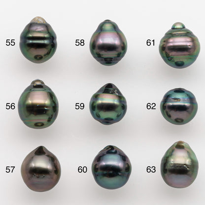 9-10mm Tahitian Pearl with High Luster and Natural Color, One Piece Undrilled for Making Jewelry, SKU # 2515TH