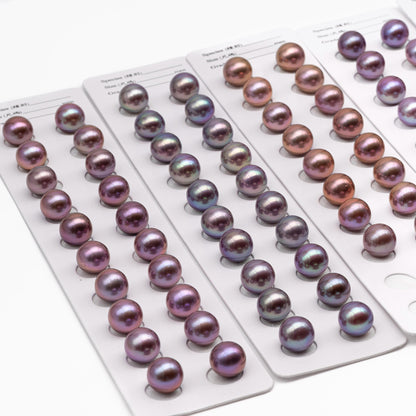 9-13mm Matching Pair Edison Pearl with Natural Colors and High Lusters, 1 Pair, Undrilled for Making Earring, SKU # 2517EP