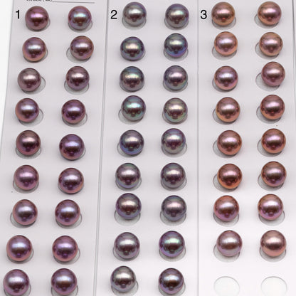 9-13mm Matching Pair Edison Pearl with Natural Colors and High Lusters, 1 Pair, Undrilled for Making Earring, SKU # 2517EP