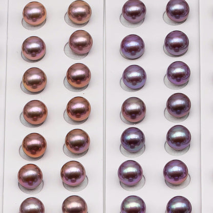 9-13mm Matching Pair Edison Pearl with Natural Colors and High Lusters, 1 Pair, Undrilled for Making Earring, SKU # 2517EP