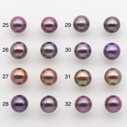 12-13mm Matching Pair Edison Pearl with Natural Colors and High Lusters, Undrilled for Making Earring, SKU # 2519EP