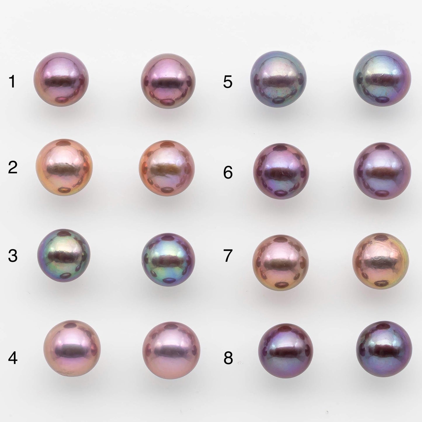 11-12mm Matching Pair Edison Pearl with Natural Colors and High Lusters, Undrilled for Making Earring, SKU # 2521EP