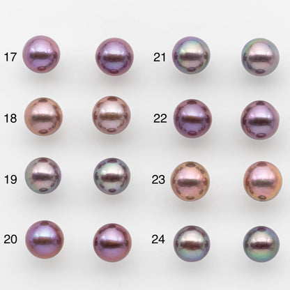 11-12mm Matching Pair Edison Pearl with Natural Colors and High Lusters, Undrilled for Making Earring, SKU # 2521EP