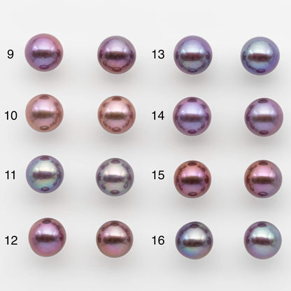 11-12mm Matching Pair Edison Pearl with Natural Colors and High Lusters, Undrilled for Making Earring, SKU # 2521EP