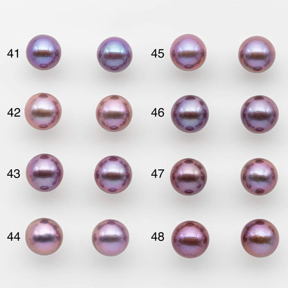 11-12mm Matching Pair Edison Pearl with Natural Colors and High Lusters, Undrilled for Making Earring, SKU # 2521EP