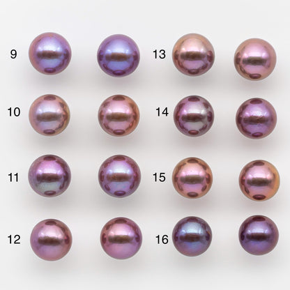 10-11mm Edison Pearl in Matching Pair with Natural Colors and High Lusters, Undrilled for Making Earring, SKU # 2522EP