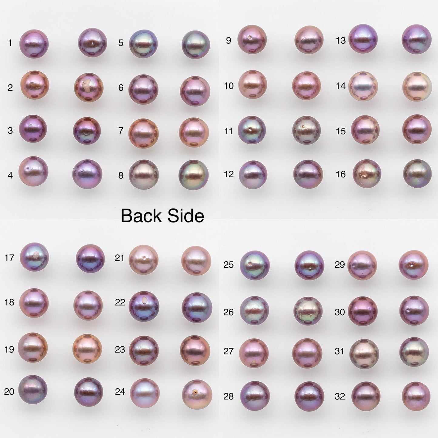 10-11mm Matching Pair Edison Pearl with Natural Colors and High Lusters, Undrilled for Making Earring, SKU # 2523EP