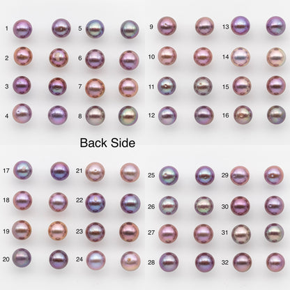 10-11mm Matching Pair Edison Pearl with Natural Colors and High Lusters, Undrilled for Making Earring, SKU # 2523EP