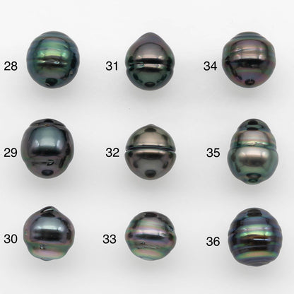 9-10mm Tahitian Pearl with High Luster and Natural Color, One Piece Undrilled for Making Jewelry, SKU # 2529TH