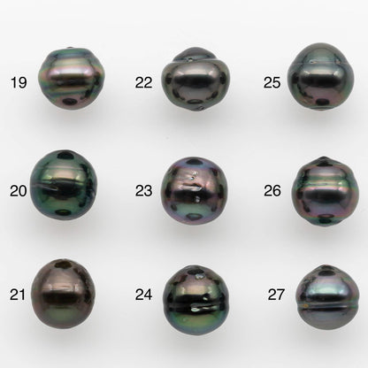 9-10mm Tahitian Pearl with High Luster and Natural Color, One Piece Undrilled for Making Jewelry, SKU # 2530TH
