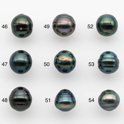 9-10mm Tahitian Pearl with High Luster and Natural Color, One Piece Undrilled for Making Jewelry, SKU # 2530TH