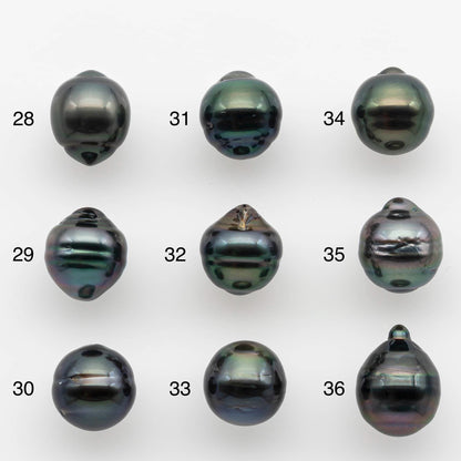 9-10mm Tahitian Pearl with High Luster and Natural Color, One Piece Undrilled for Making Jewelry, SKU # 2531TH