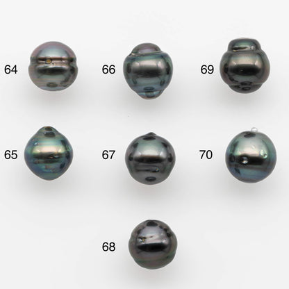 9-10mm Tahitian Pearl with High Luster and Natural Color, One Piece Undrilled for Making Jewelry, SKU # 2531TH