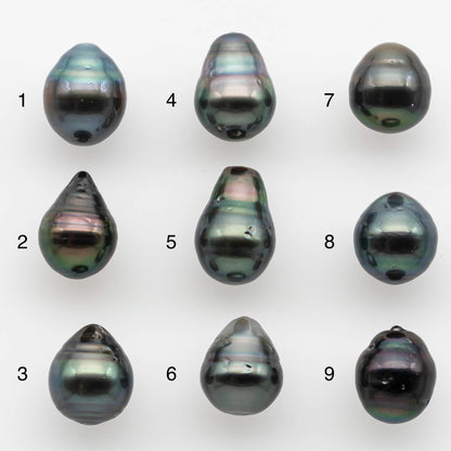 9-10mm Tahitian Pearl with High Luster and Natural Color, One Piece Undrilled for Making Jewelry, SKU # 2531TH