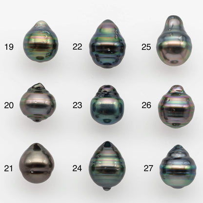 9-10mm Tahitian Pearl with High Luster and Natural Color, One Piece Undrilled for Making Jewelry, SKU # 2532TH
